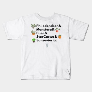 Houseplant Family List Kids T-Shirt